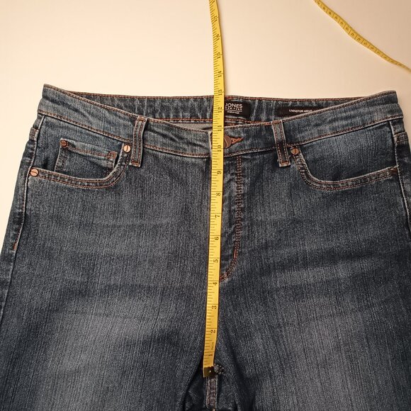 Jones New York Jeans Size 12 Lexington Ankle High Rise Tapered Leg Medium Wash - Picture 8 of 10